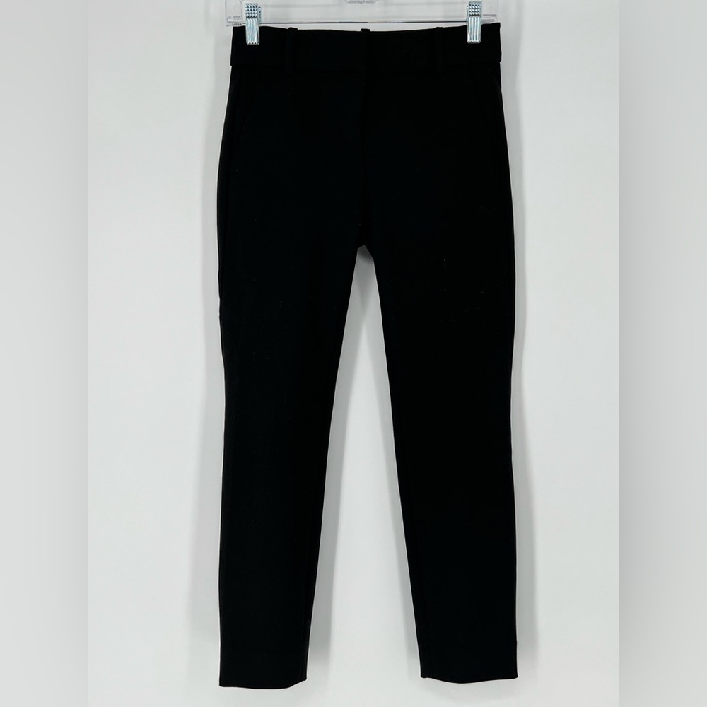 J. CREW BLK  NWOT SKINNY‎ BLK TROUSERS ANKLE FLAT FRONT TWO SLANT SIDE POCKETS